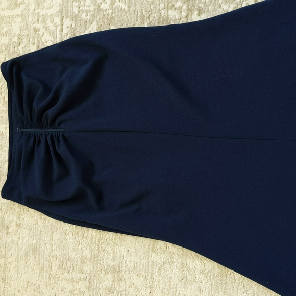 My Michelle Ruched Slit Maxi Skirt Junior 1 Navy - Picture 10 of 16